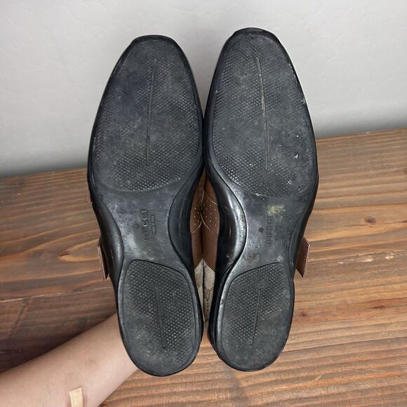 GUCCI Sneakers Shoes Men's 8.5 GG Guccissima Leather Low Top CANVA Made in Italy - Picture 8 of 11